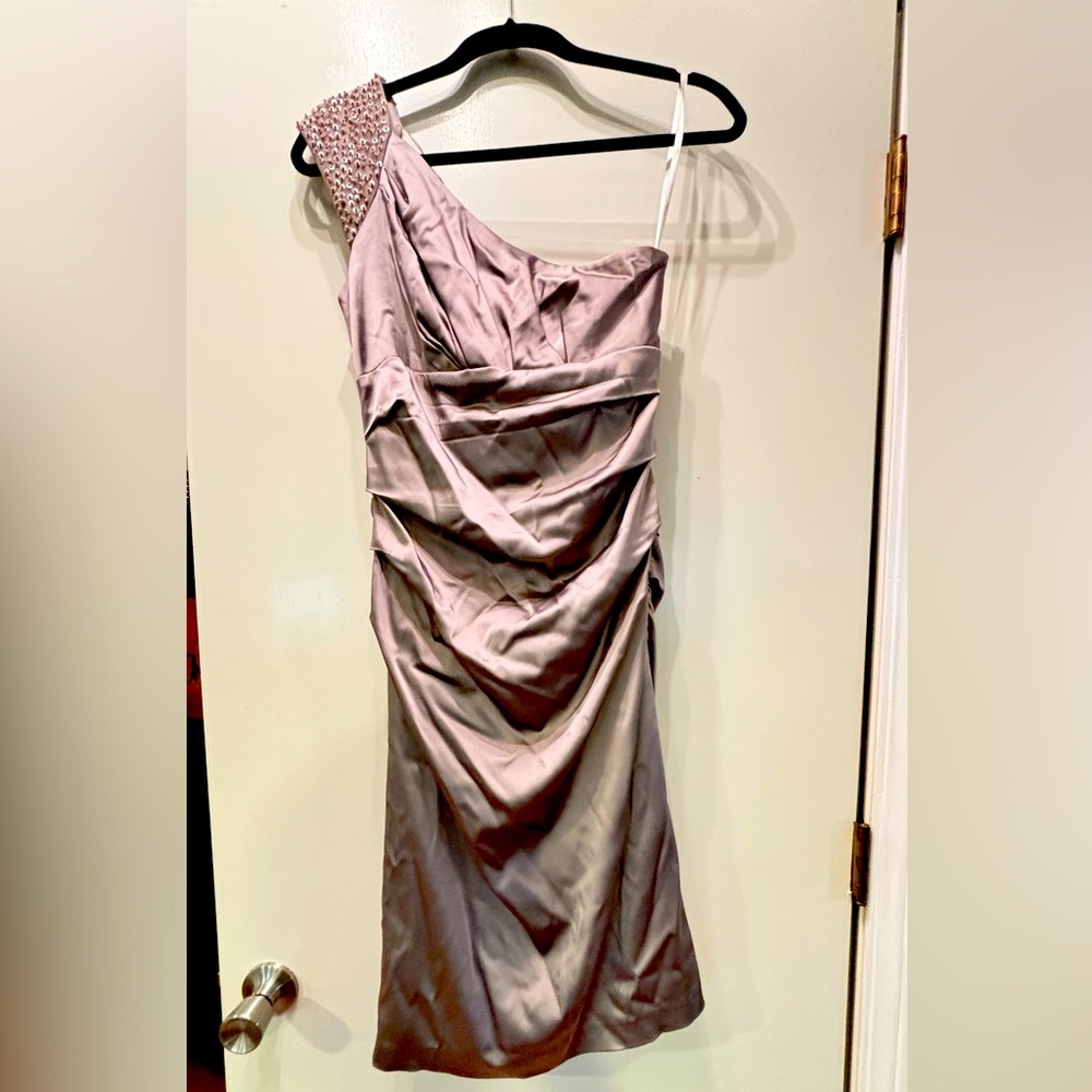 Suzie Chin satin formal dress